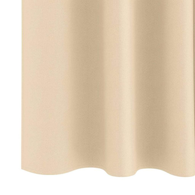 Firany blackout z kółkami 2 pcs Kremowy 245 x 140 cm Poliester