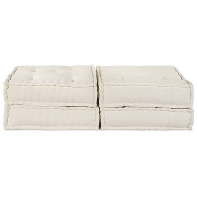Modularna jednostka sofy 2 pcs kremowy 140 x 70 x 36 cm tkanina