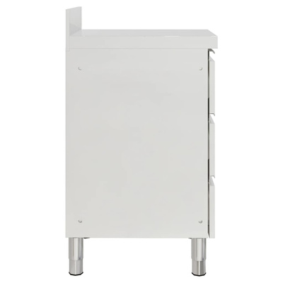 Szafka gastronomiczna z 3 szufladami, stal nierdzewna