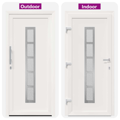 Drzwi Frontowe 98 x 208 cm PVC Biały