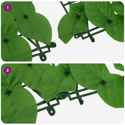 Parawan balkonowy, zielone liście, 600x100 cm