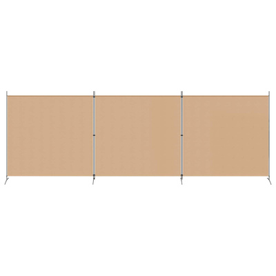 4-panelowy parawan Beżowy 525 x 180 cm tkanina