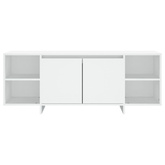 vidaXL Szafka pod TV, biała, 130x35x50 cm, płyta wiórowa
