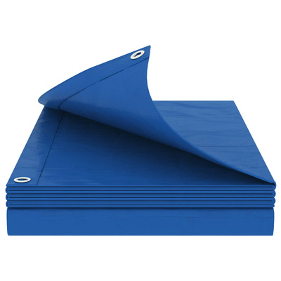 Plandeka z oczkami niebieski 6 x 8 m 260 gsm PE