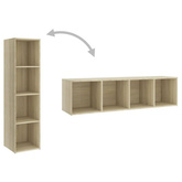 vidaXL Szafka pod TV, dąb sonoma, 142,5x35x36,5 cm