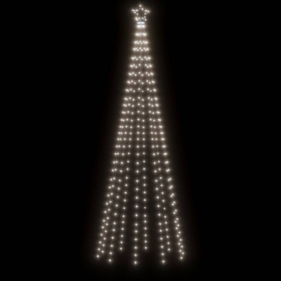 vidaXL Choinka stożkowa, 310 zimnych białych LED, 100x300 cm