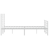 Metalowa rama łóżka z wezgłowiem i zanóżkiem, biała, 120x200 cm vidaXL