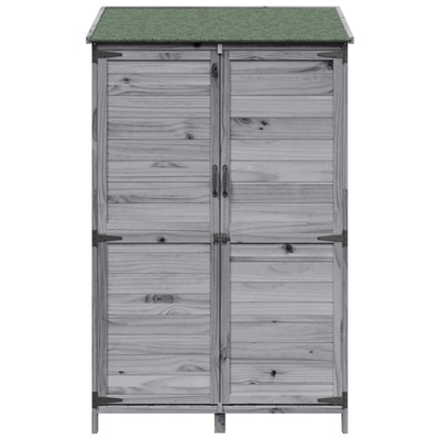 Shed ogrodowy Szary 106,5 x 56 x 176 cm Drewno Świerkowe