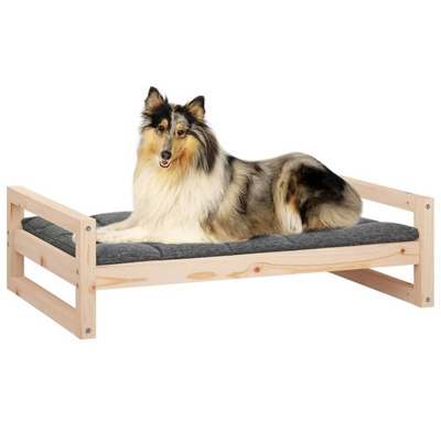 vidaXL Legowisko dla psa, 95,5x65,5x28 cm, lite drewno sosnowe