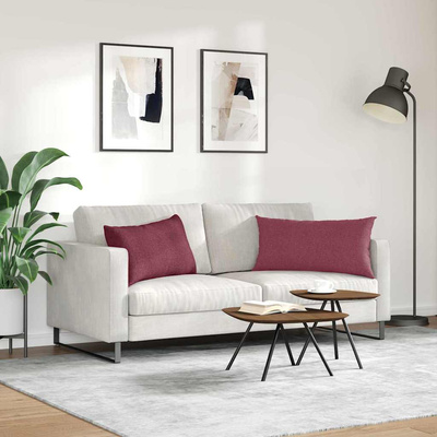 Poduszki na sofę 2 pcs Czerwone wino 80 x 40 cm tkanina
