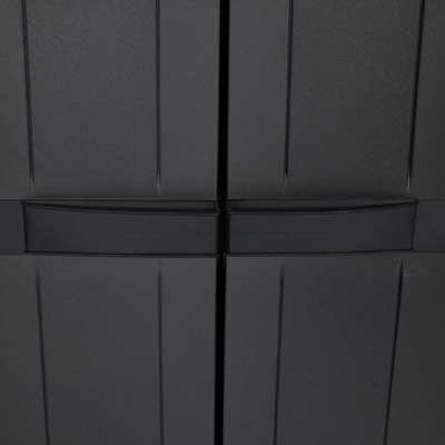 Szafka ogrodowa, czarna, 65x37x165 cm, PP