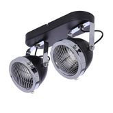 Crazy lampa sufitowa listwa czarny 2x15w gu10 klosz bezbarwny