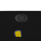 vidaXL Rozkładany fotel masujący, czarny, obity tkaniną