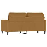 Sofa 2-osobowa, brązowa, 140 cm, tapicerowana aksamitem