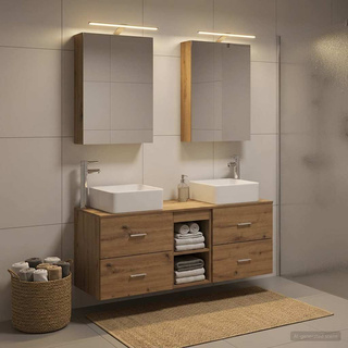 Zestaw mebli łazienkowych 5 szt. Dąb artisan