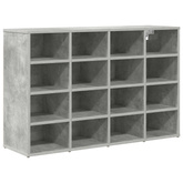 Szafka na buty z półką Betonowy szary 103 x 30 x 67 cm