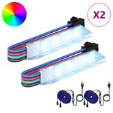 Taśma LED 2 pcs Czarny i wielokolorowy 1745 mm Miedź i plastik