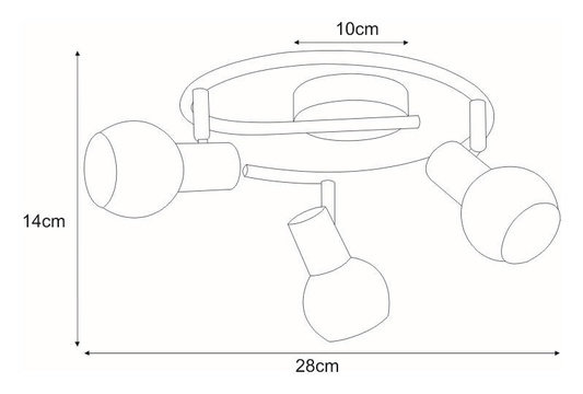 Lampa sufitowa K-C9590A/3 z serii ALPINA KAJA