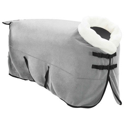 Koc dla Koni Całkowity Jasny Szary 125 cm Polarowy fleece