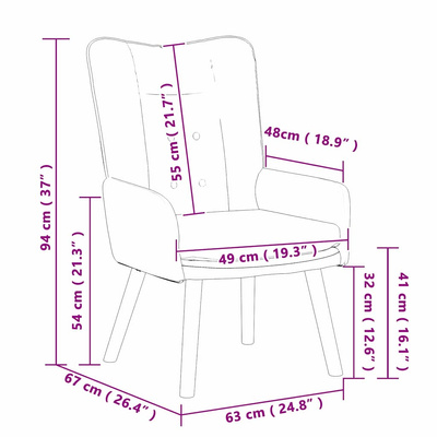 fotel Czerwone wino 63 x 67 x 94 cm Tkanina i sklejka