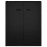 Szafka, czarna, 60x30x75 cm, materiał drewnopochodny