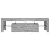 Szafka TV z oświetleniem LED, szary dąb sonoma, 140x36,5x40 cm