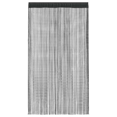 Zasłony sznurkowe, 2 sztuki, 140 x 250 cm, czarne