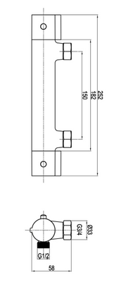 Bateria termostatyczna slim Invena