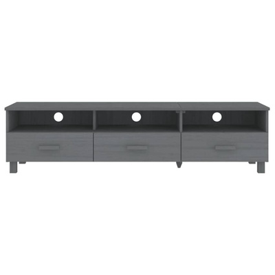 vidaXL Szafka pod TV HAMAR, ciemnoszara, 158x40x40 cm, drewno sosnowe