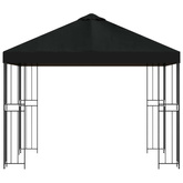 Altana 3 x 3 m Czarny Poliester i Stal 190 gsm
