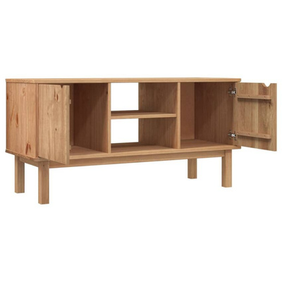 vidaXL Szafka pod TV OTTA, 113,5x43x57 cm, lite drewno sosnowe