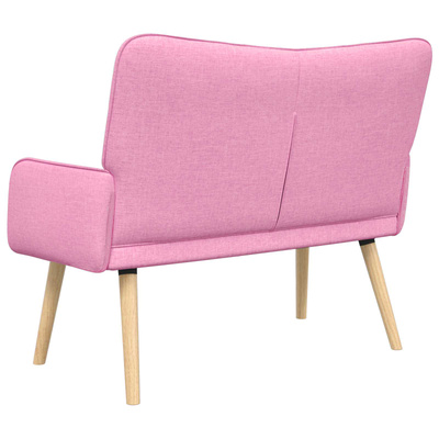 Sofa dwuosobowa różowy 115 x 61 x 87 cm tkanina