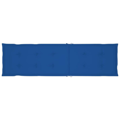 vidaXL Leżak tarasowy z podnóżkiem i poduszką, lite drewno akacjowe