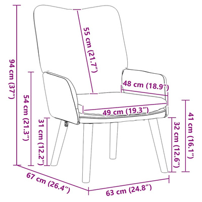 fotel Jasnożółty 63 x 67 x 94 cm tkanina