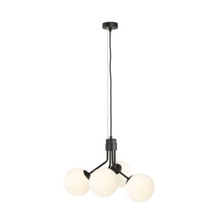 Lampa wisząca NOVA 4 BLACK/OPAL