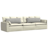Poduszki na sofę 2 pcs Jasnoszary 120 x 40 cm tkanina