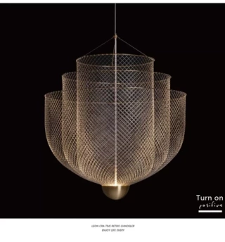 LAMPA WISZĄCA ILLUSION S45 ZŁOTA - LED, METAL