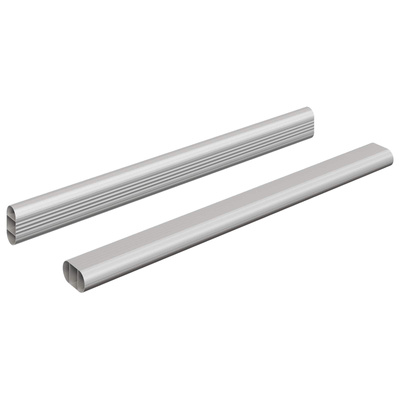 Drążek do szafy 2 pcs Srebrny 316 x 15 x 29 mm Stop Aluminium