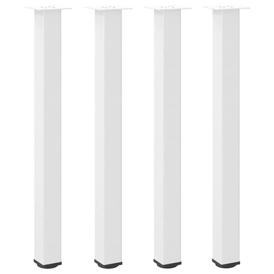 Nogi do stołu barowego 4 szt. Białe 100-102 cm Stal