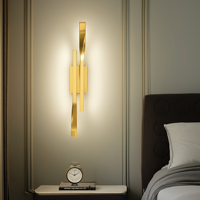 Kinkiet LED  Abigali Vargo 12W nowoczesny 42cm złoty