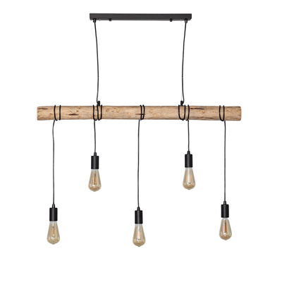 Lampa wisząca drewniana liniowa 5xE27 Abruzzo Cerveza