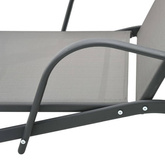 vidaXL Zestaw 2 leżaków ze stolikiem, textilene i stal