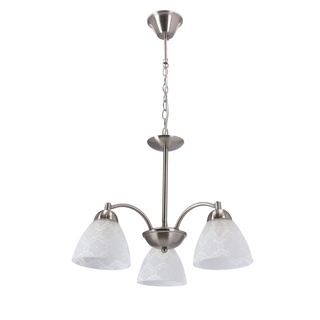 Lampa wisząca CAVALLO srebrna 3x60W E27  klasyczna oprawa sufitowa do salonu jadalni sypialni