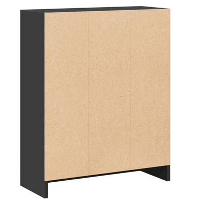 Szafka, czarna, 60x24x76 cm, materiał drewnopochodny