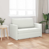 Sofa Bed Biały 124 x 71 x 78 cm Sztuczna skóra