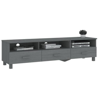 vidaXL Szafka pod TV HAMAR, ciemnoszara, 158x40x40 cm, drewno sosnowe