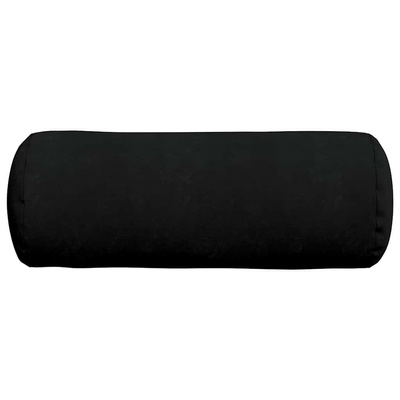 Poduszki Wałkowe 2 pcs Czarny ? 25 x 70 cm Tkanina mikrofibrowa