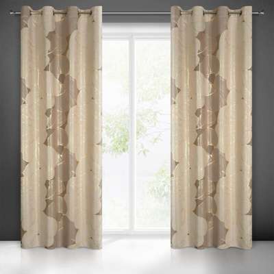 Zasłona Frezja beżowa 140x250