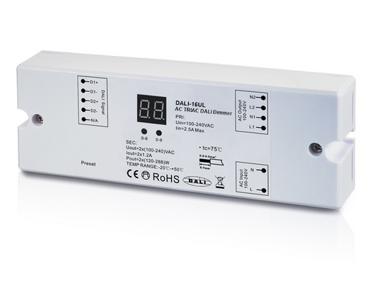 Ściemniacz 2x1.2A 230V AC DALI