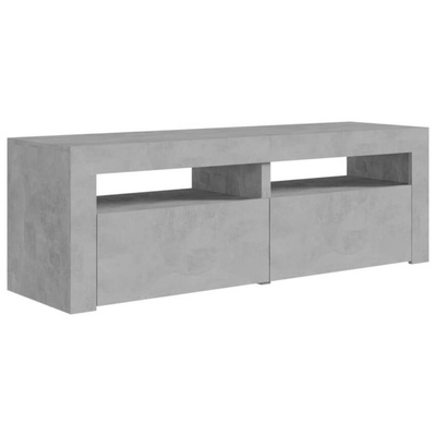 vidaXL Szafka pod TV z oświetleniem LED, szarość betonu, 120x35x40 cm model standard